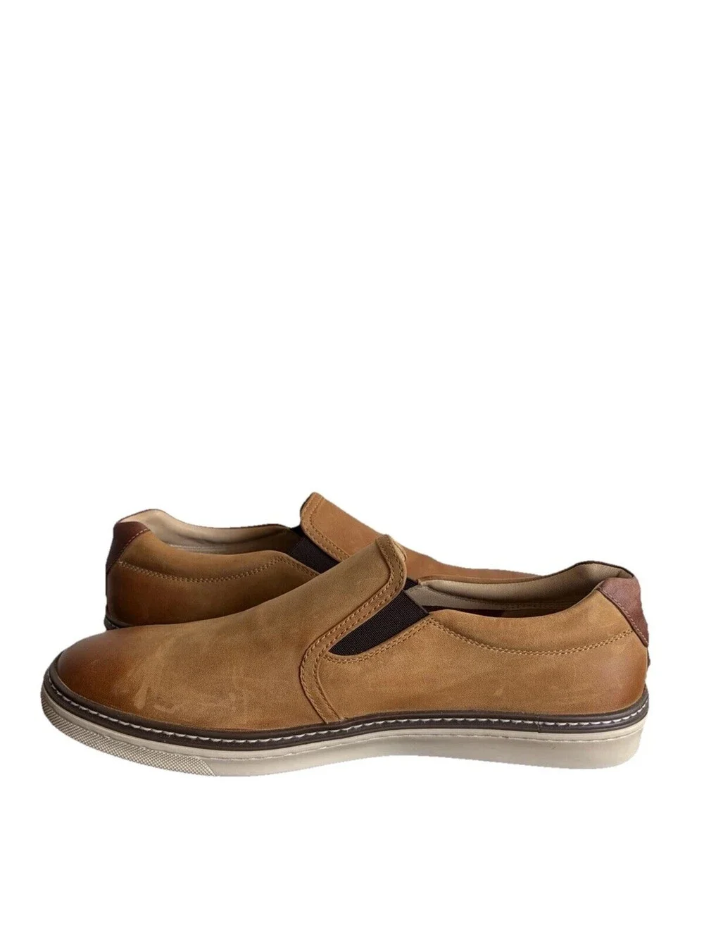 Johnston & Murphy McGuffey Slip On Light Tan Oiled Full Grain Leather 9 M